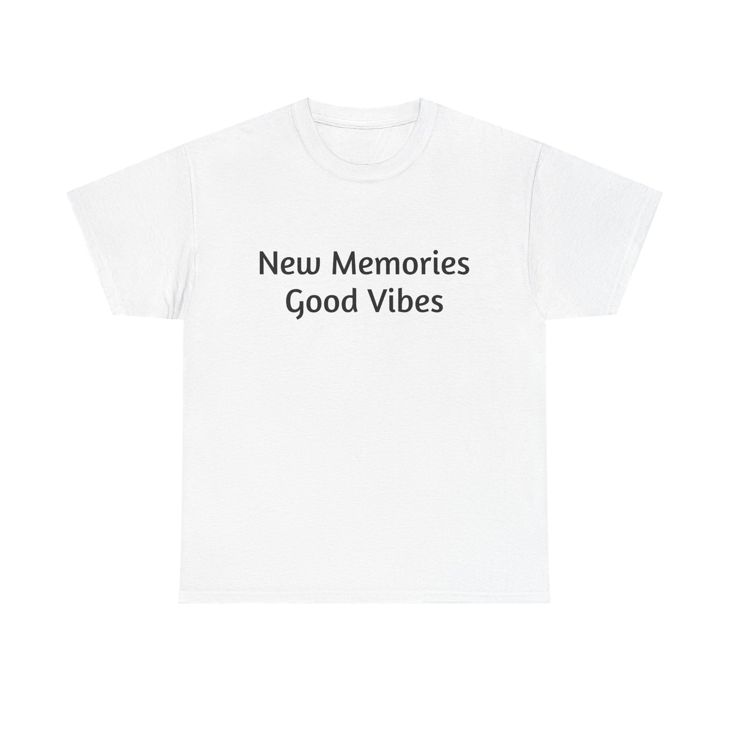 Good Vibes Unisex Heavy Cotton Tee - Casual Feel-Good Shirt