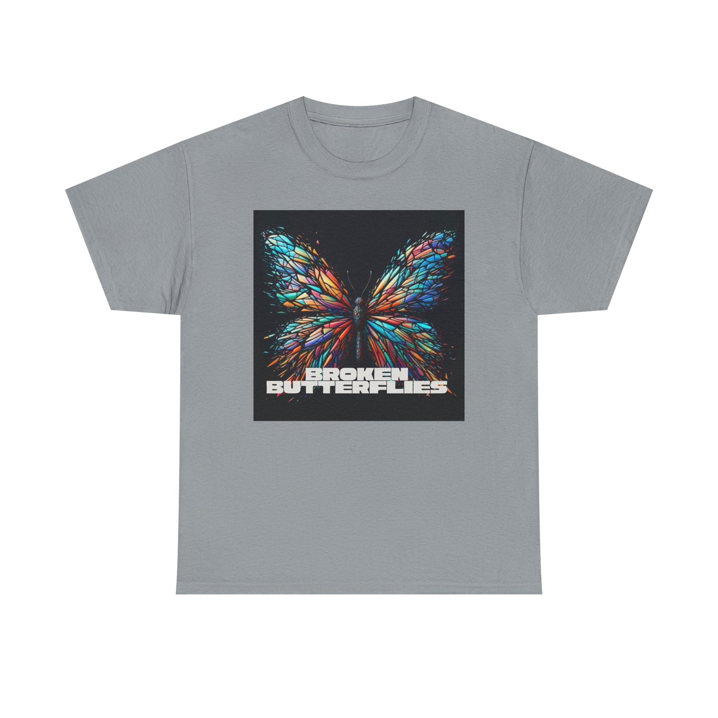 Vibrant Butterfly Tee - Bold Graphic Unisex Cotton T-Shirt, Casual Wear, Gift for Nature Lovers, Unique Fashion Piece, Summer Outing