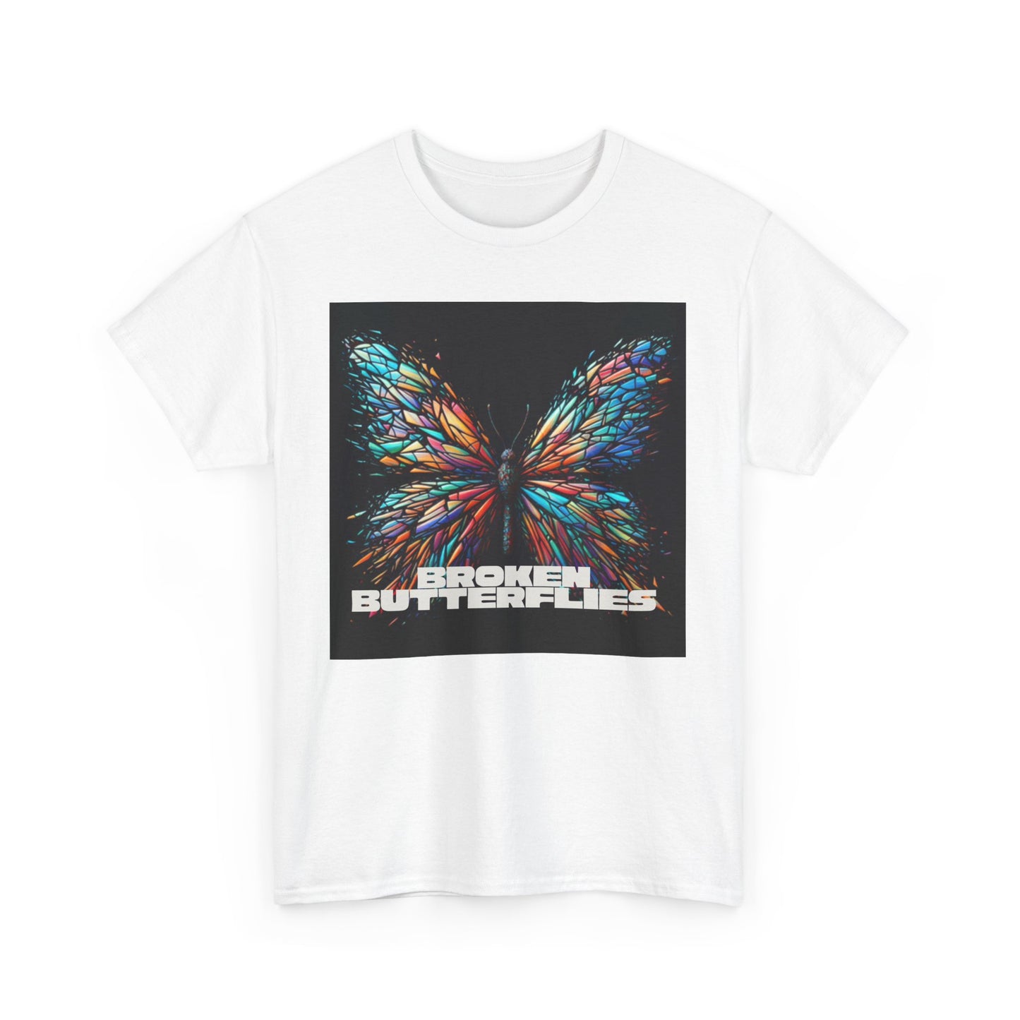Vibrant Butterfly Tee - Bold Graphic Unisex Cotton T-Shirt, Casual Wear, Gift for Nature Lovers, Unique Fashion Piece, Summer Outing