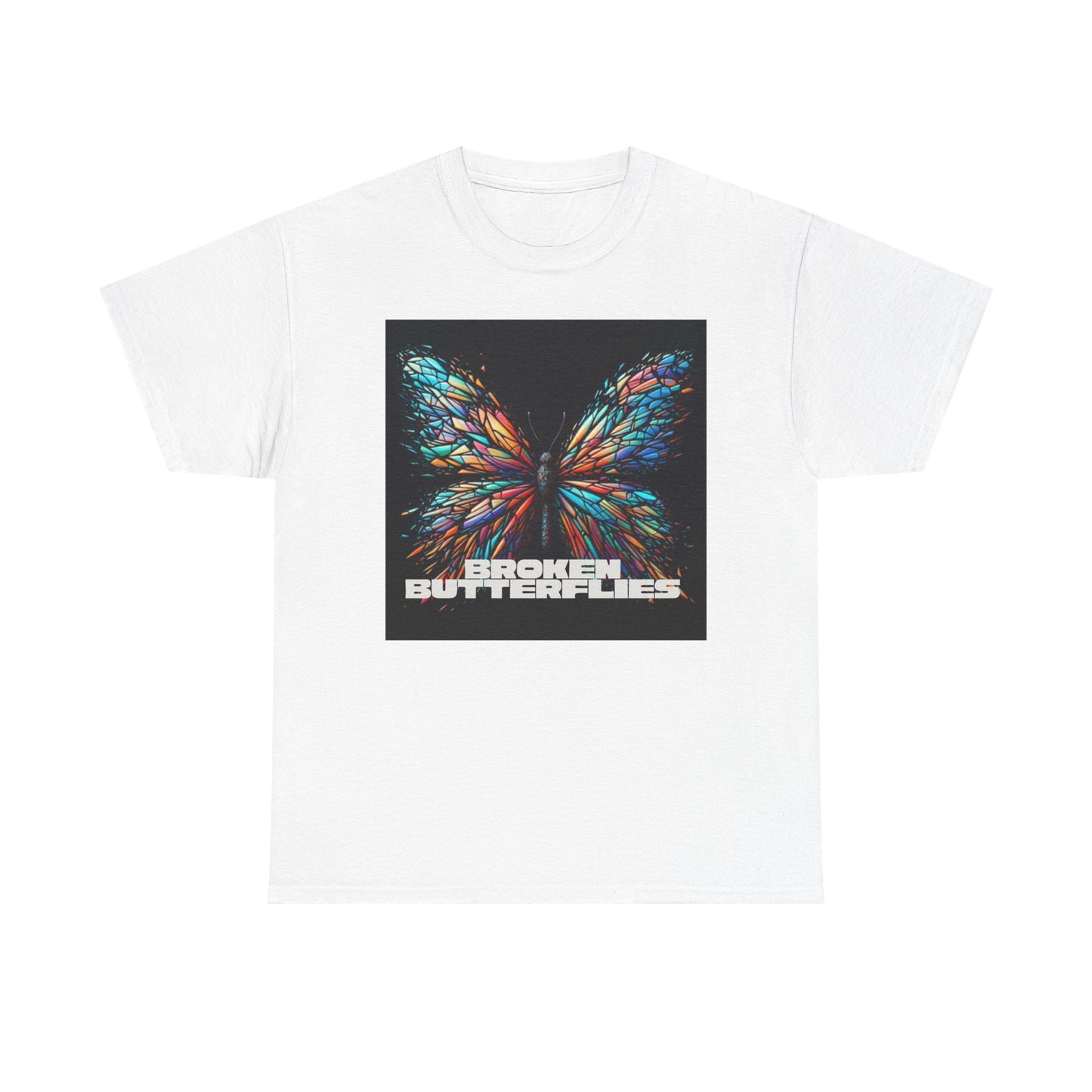 Vibrant Butterfly Tee - Bold Graphic Unisex Cotton T-Shirt, Casual Wear, Gift for Nature Lovers, Unique Fashion Piece, Summer Outing