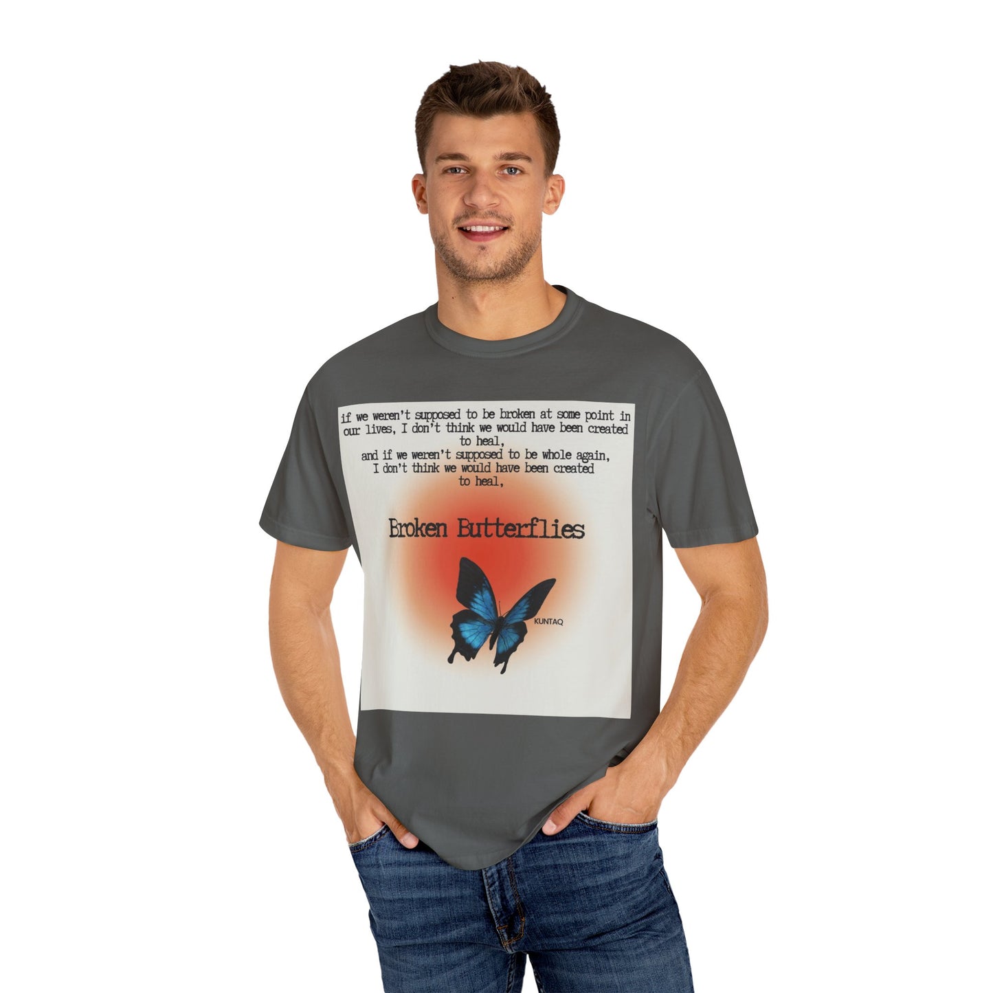 Broken Butterflies Unisex T-Shirt, Inspirational Graphic Tee, Gift for Nature Lovers, Casual Wear, Unique Statement Shirt