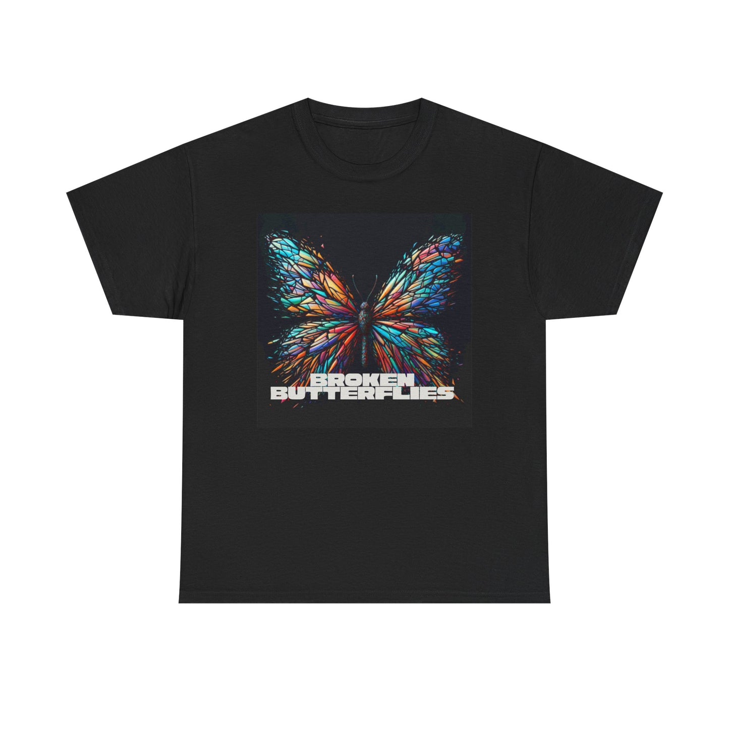 Vibrant Butterfly Tee - Bold Graphic Unisex Cotton T-Shirt, Casual Wear, Gift for Nature Lovers, Unique Fashion Piece, Summer Outing