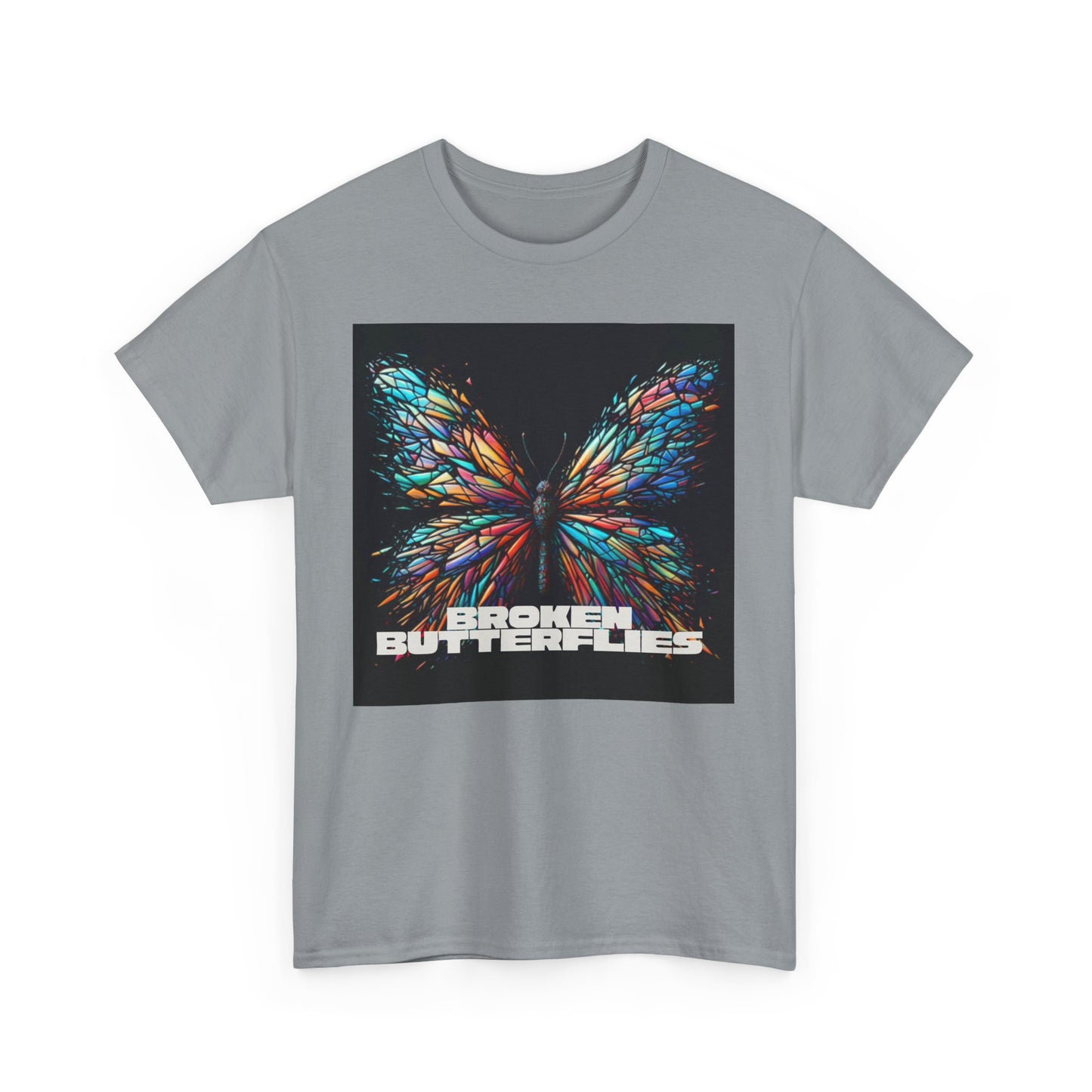 Vibrant Butterfly Tee - Bold Graphic Unisex Cotton T-Shirt, Casual Wear, Gift for Nature Lovers, Unique Fashion Piece, Summer Outing