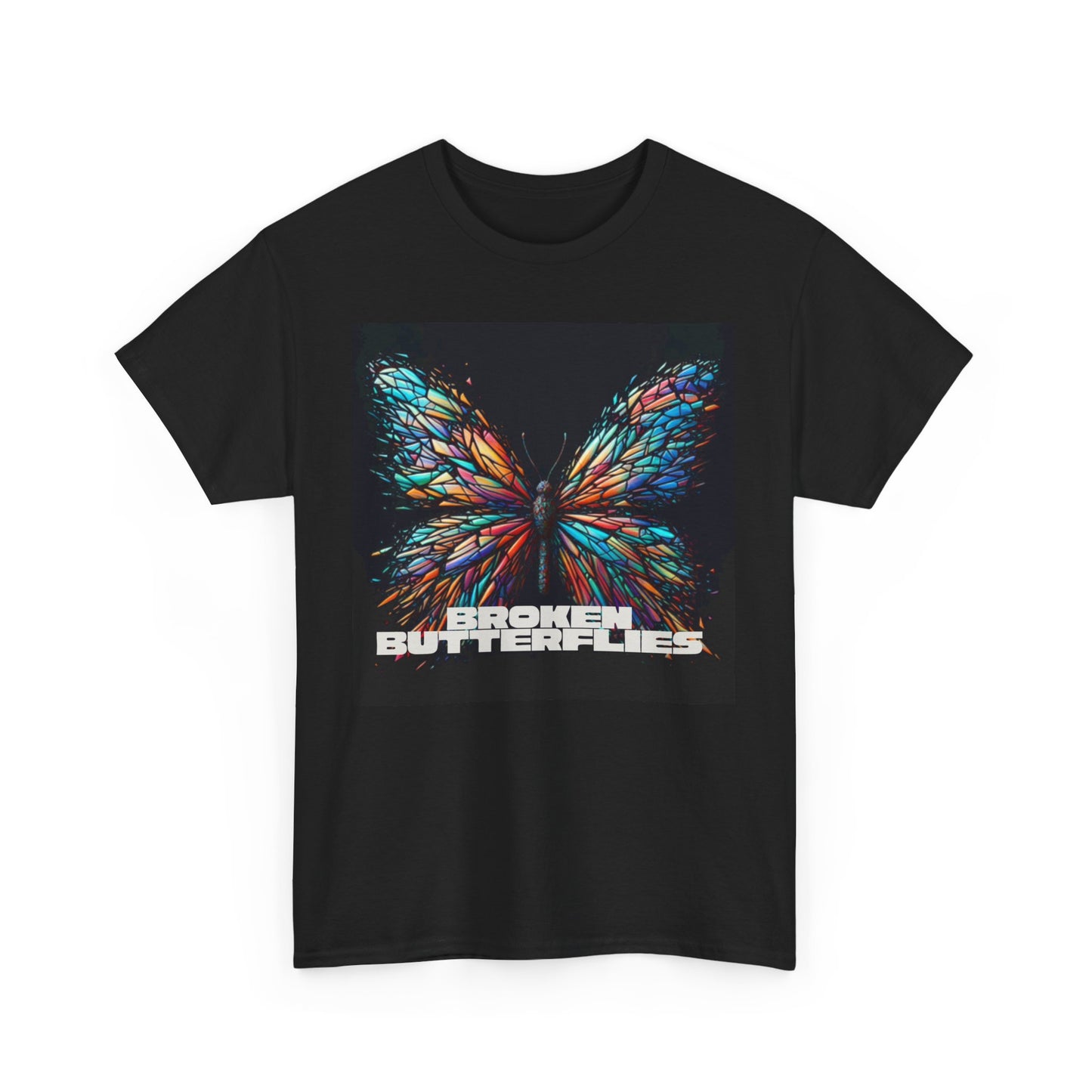Vibrant Butterfly Tee - Bold Graphic Unisex Cotton T-Shirt, Casual Wear, Gift for Nature Lovers, Unique Fashion Piece, Summer Outing