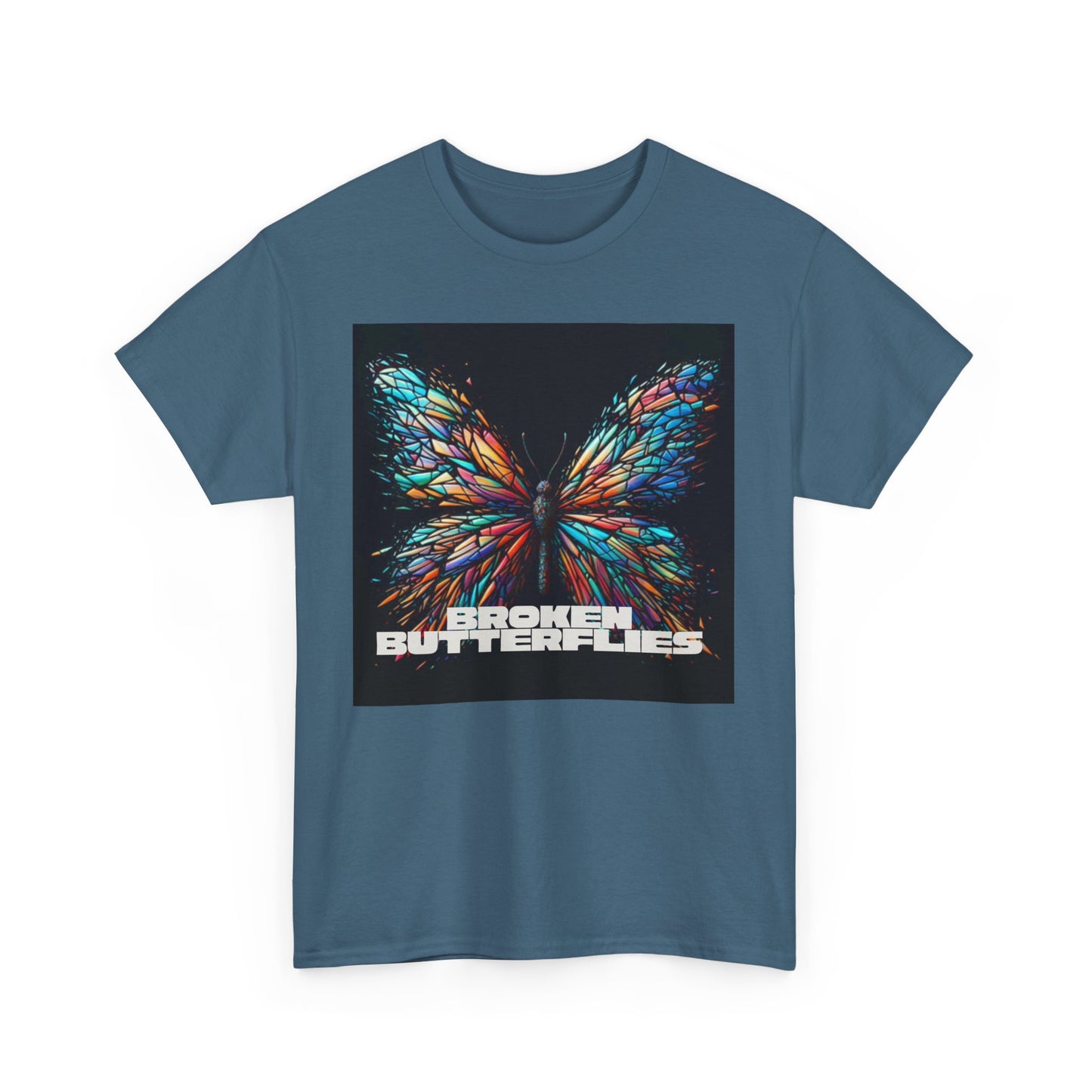 Vibrant Butterfly Tee - Bold Graphic Unisex Cotton T-Shirt, Casual Wear, Gift for Nature Lovers, Unique Fashion Piece, Summer Outing
