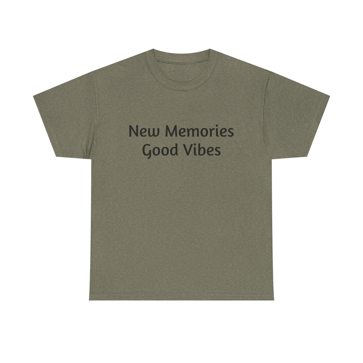 Good Vibes Unisex Heavy Cotton Tee - Casual Feel-Good Shirt