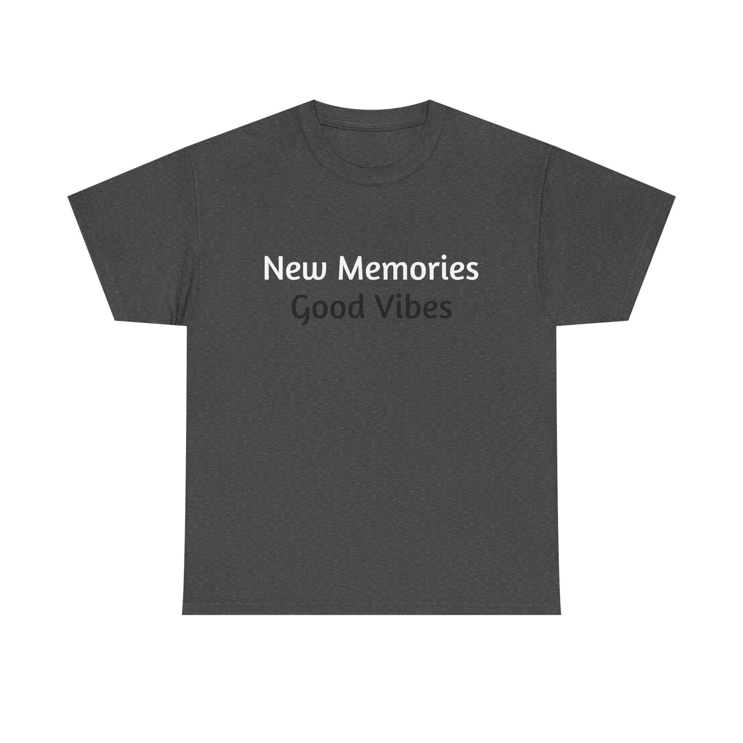 Good Vibes Unisex Heavy Cotton Tee - Casual Feel-Good Shirt