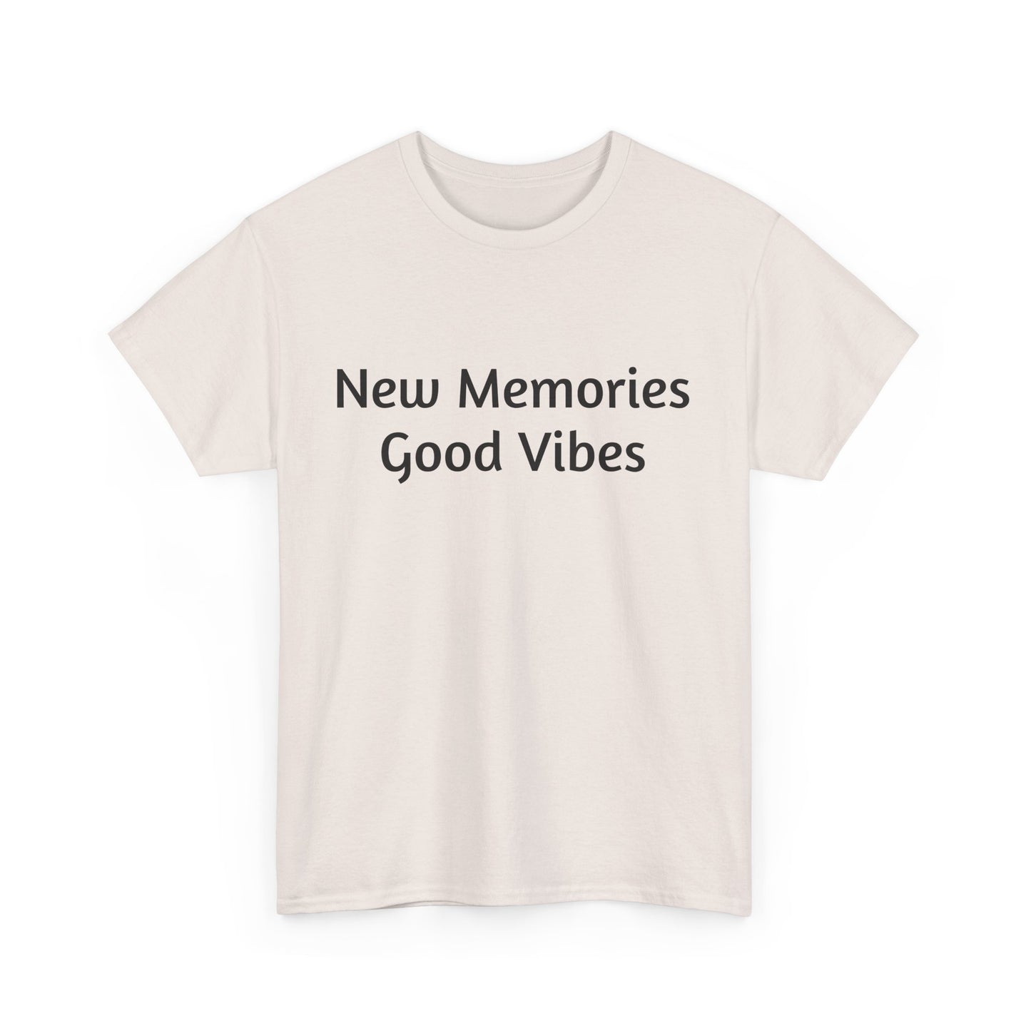 Good Vibes Unisex Heavy Cotton Tee - Casual Feel-Good Shirt