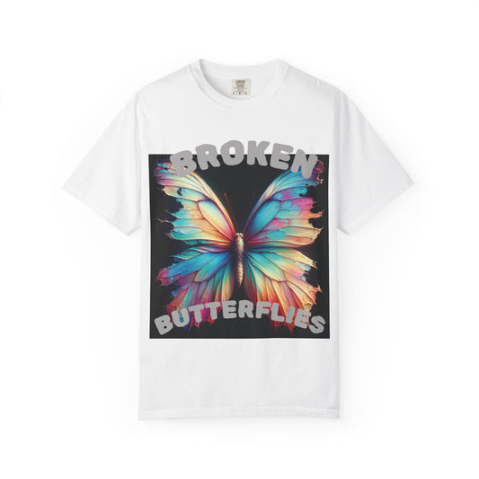 Colorful Butterfly T-Shirt - 'Broken Butterflies' Design, Unisex Tee for Nature Lovers, Gift for Birthdays, Spring Style, Casual Wear