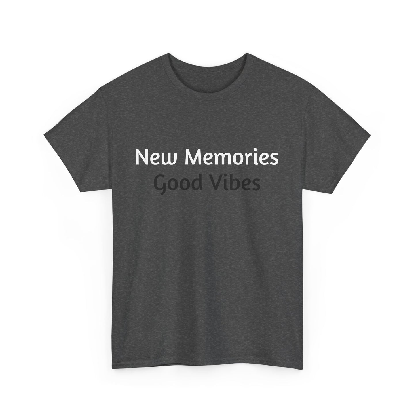 Good Vibes Unisex Heavy Cotton Tee - Casual Feel-Good Shirt