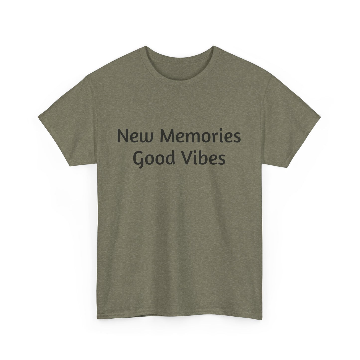Good Vibes Unisex Heavy Cotton Tee - Casual Feel-Good Shirt