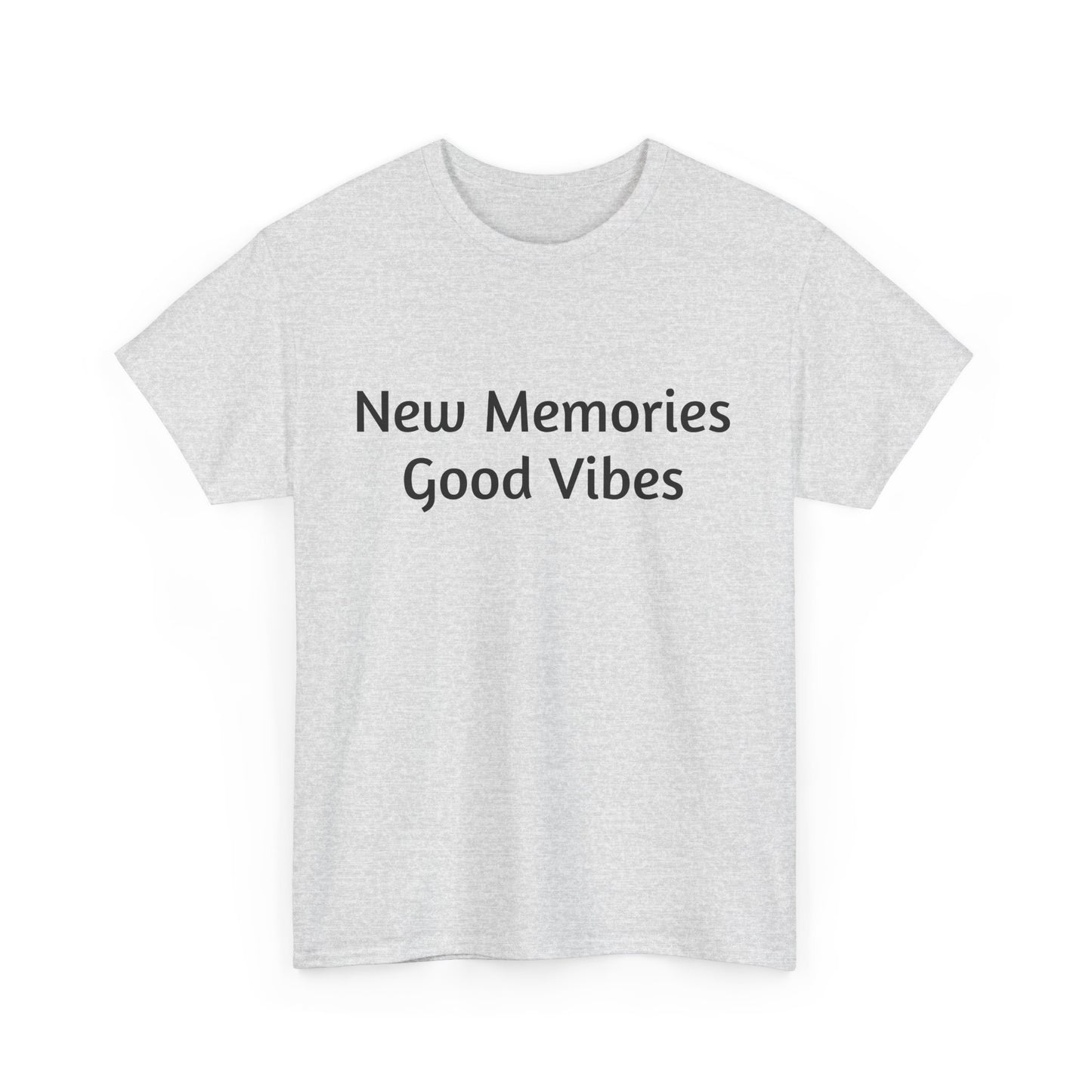 Good Vibes Unisex Heavy Cotton Tee - Casual Feel-Good Shirt